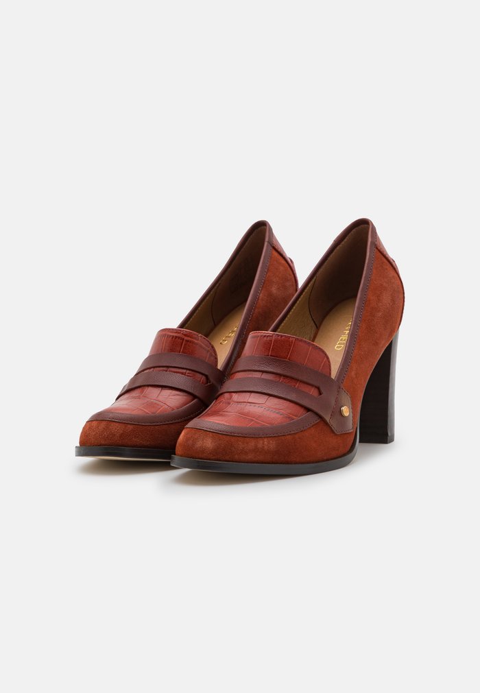 Talons Anna Field Block heel Slip on Marron Femme | OPQ-2898577